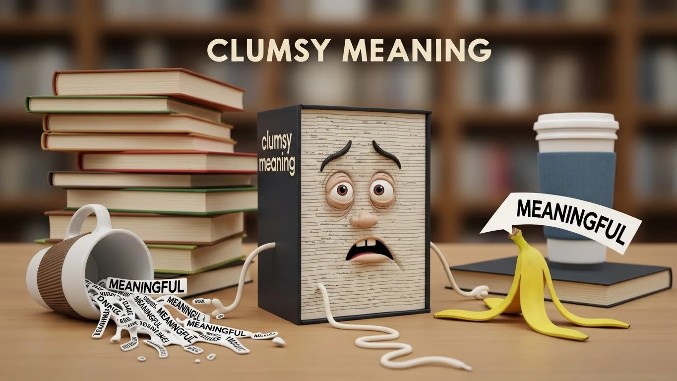 Clumsy meaning in simple English