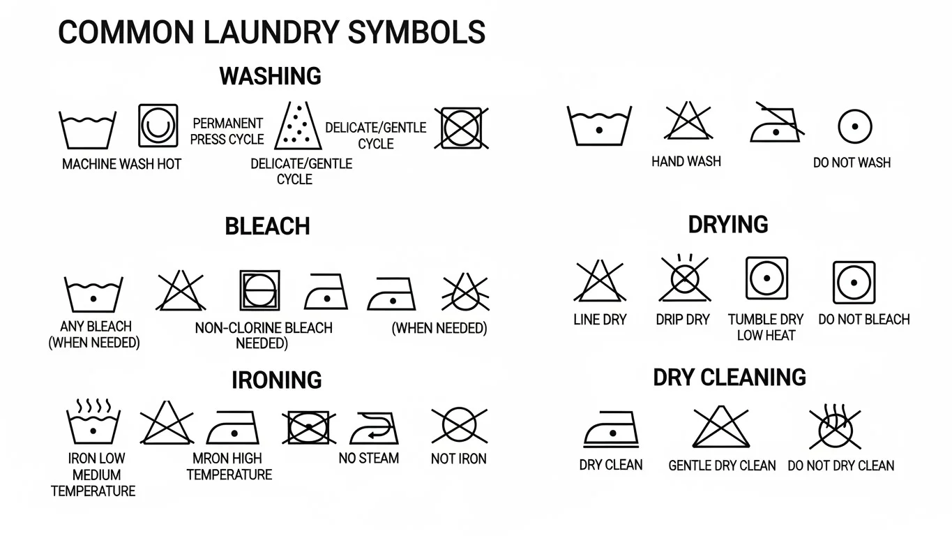 Dry cleaning symbols meaning