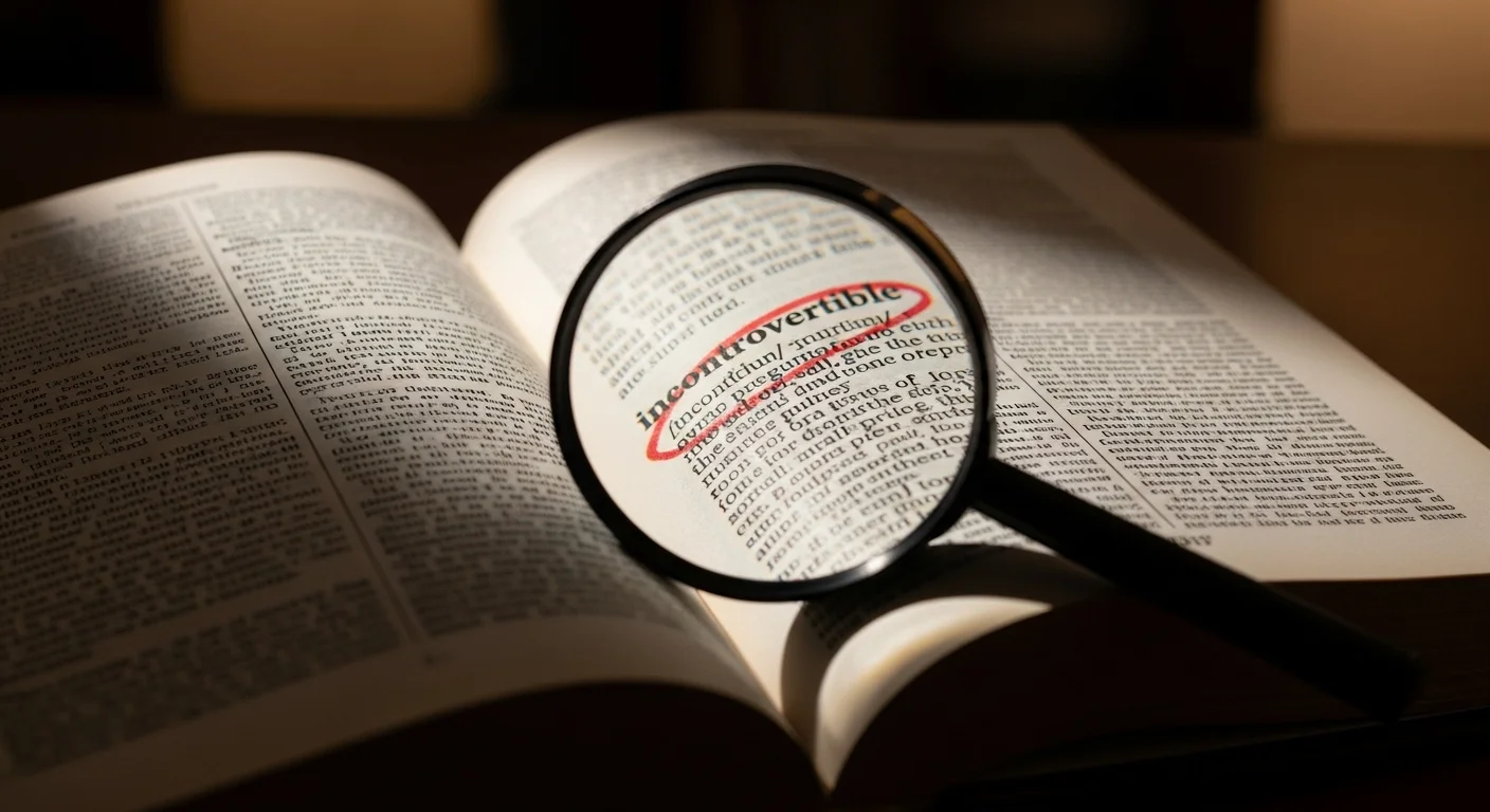 Incontrovertible vs Indisputable vs Undeniable