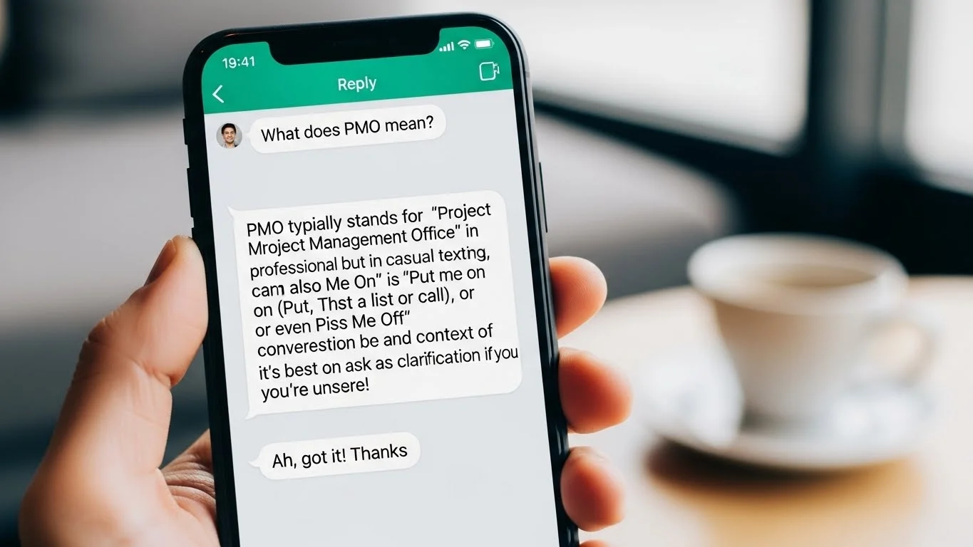 What Does PMO Mean in Text