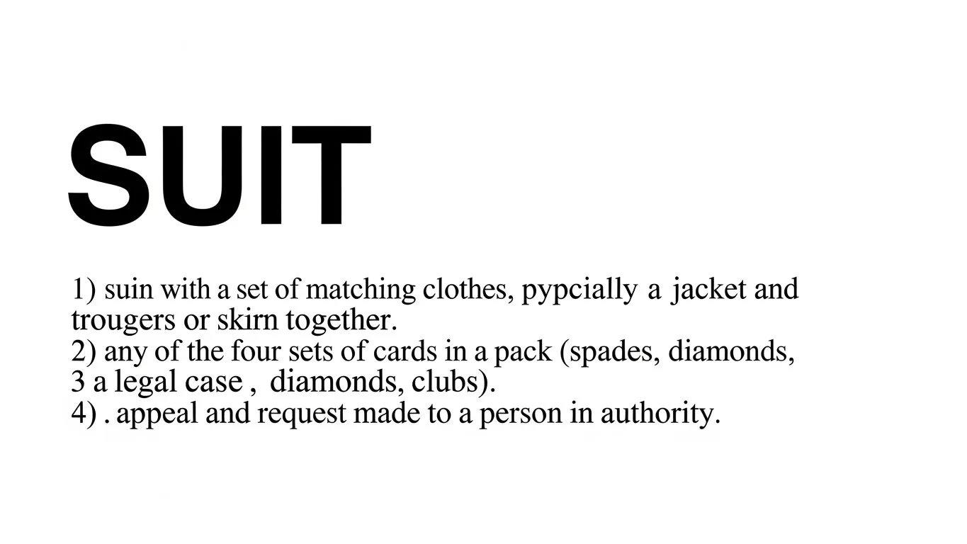 What Does “Suit” Mean in English