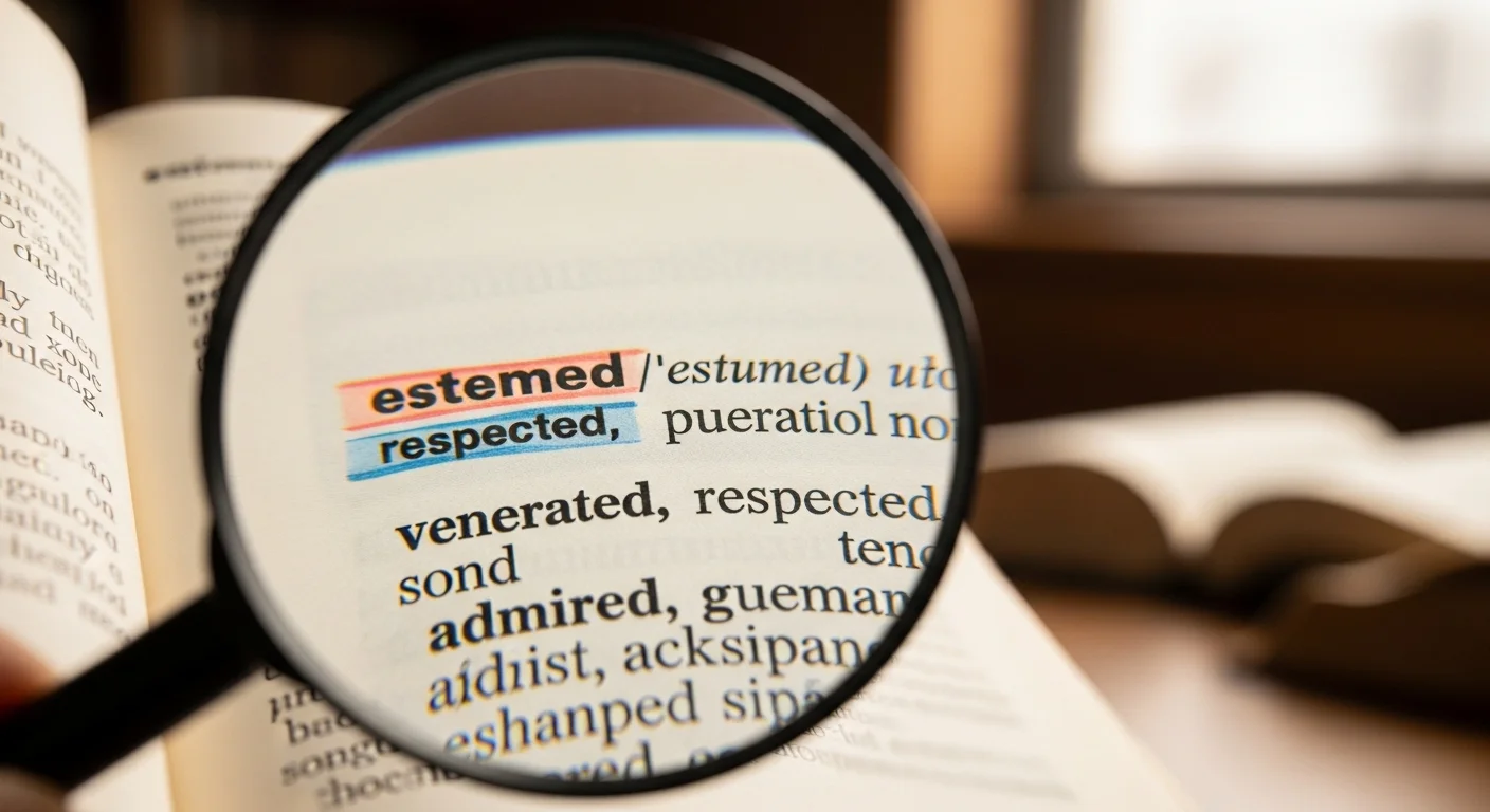 Synonyms of Esteemed