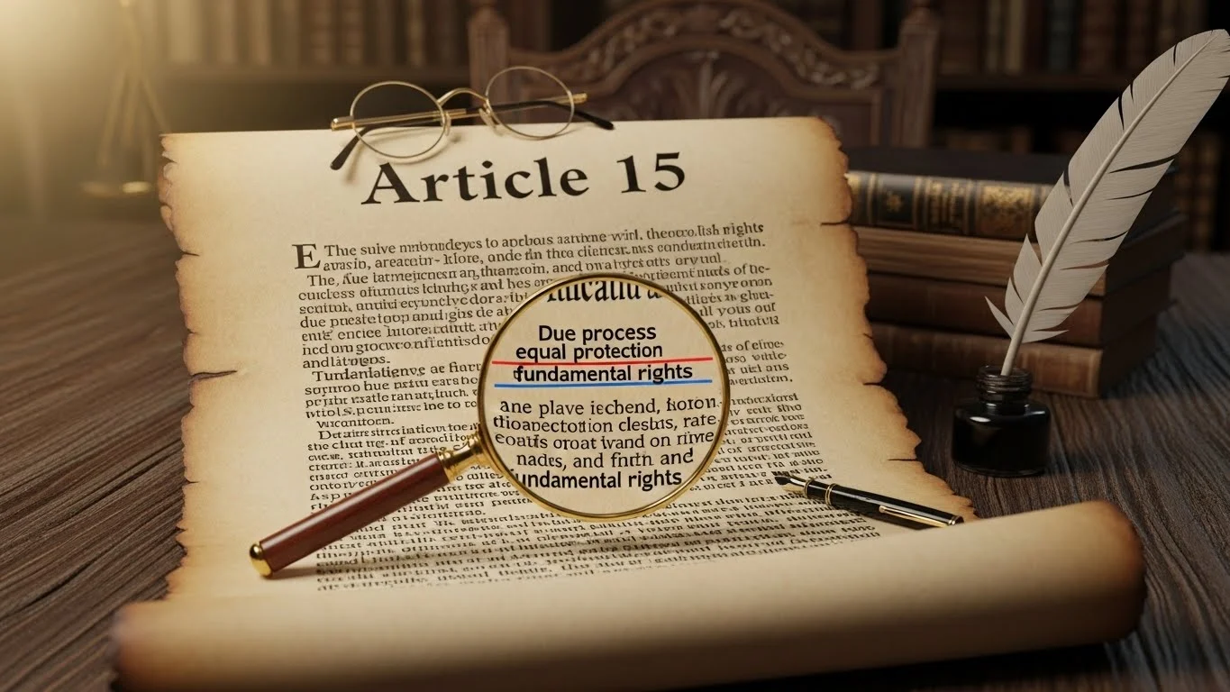 article 15 meaning
