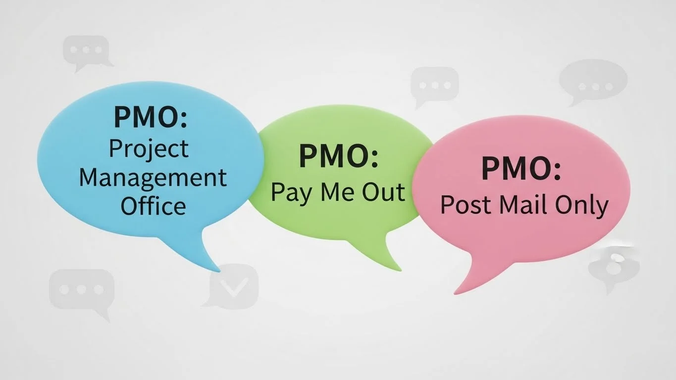 pmo meaning in text