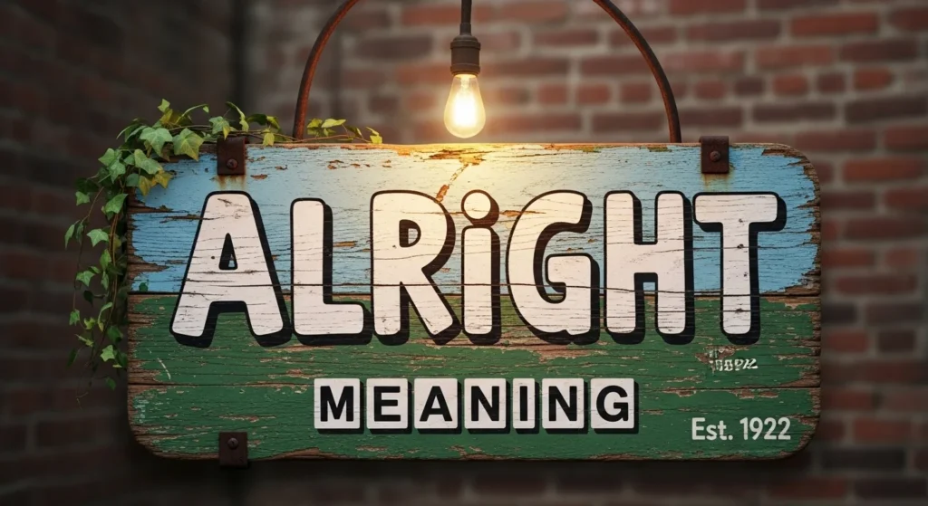 Alright Meaning